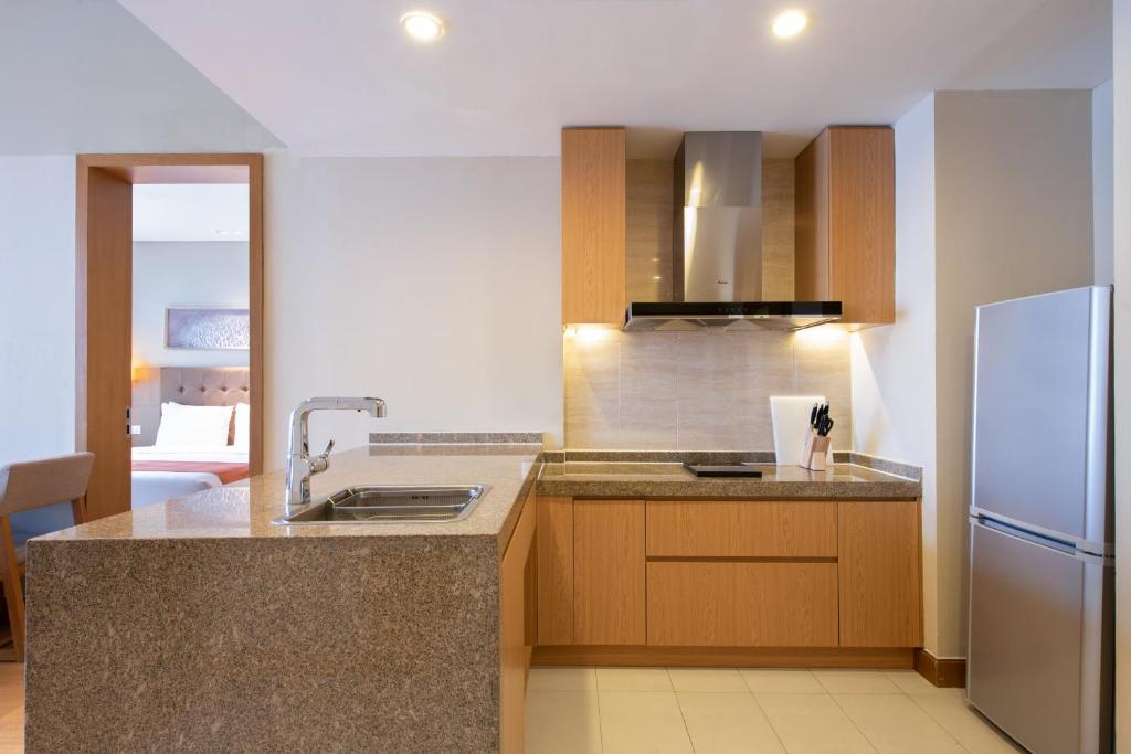 Wanda Jin Suites open kitchen